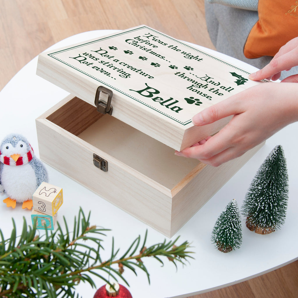 Personalised Pet Christmas Eve Box with Twas The Night Before Design