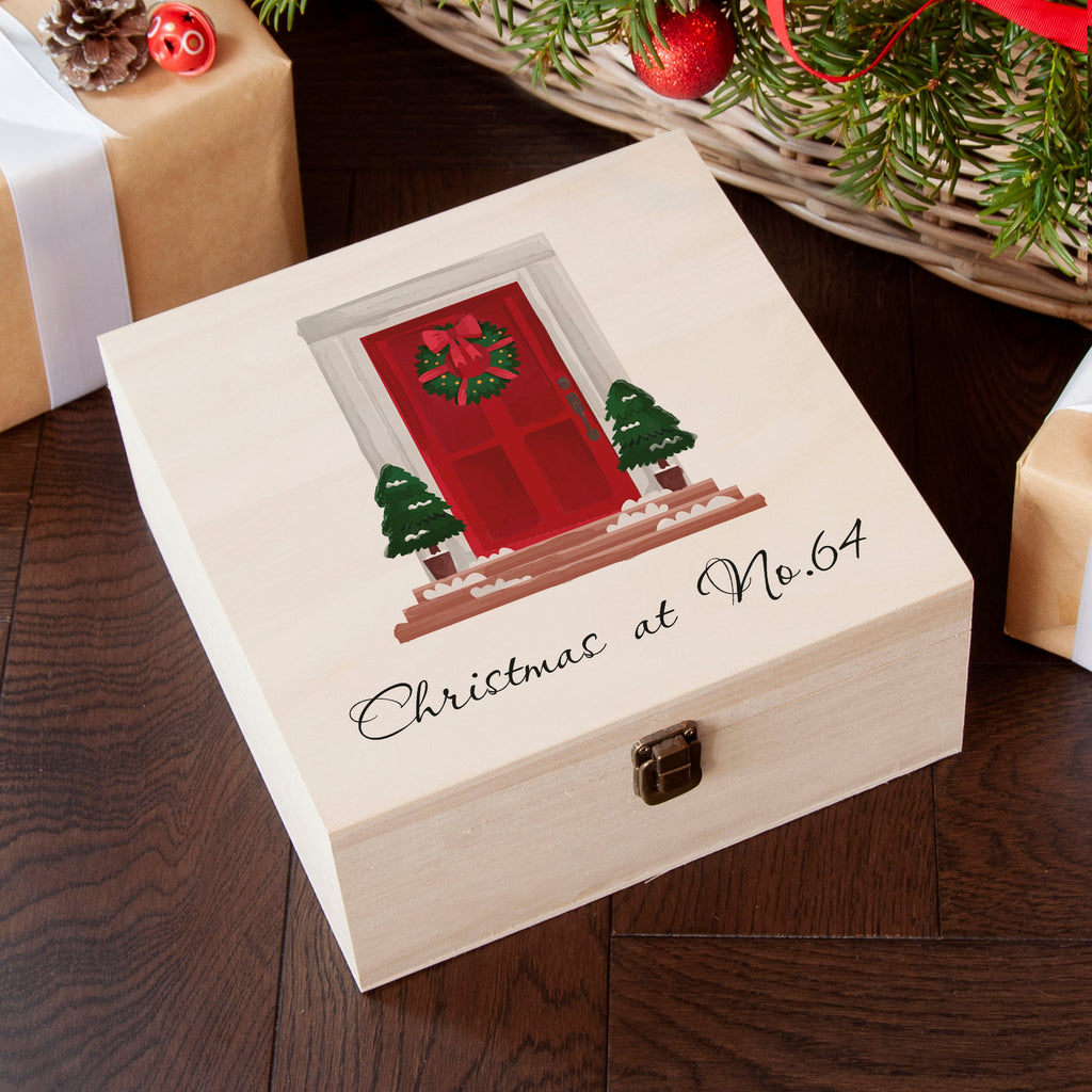 Personalised Door Number Christmas Box