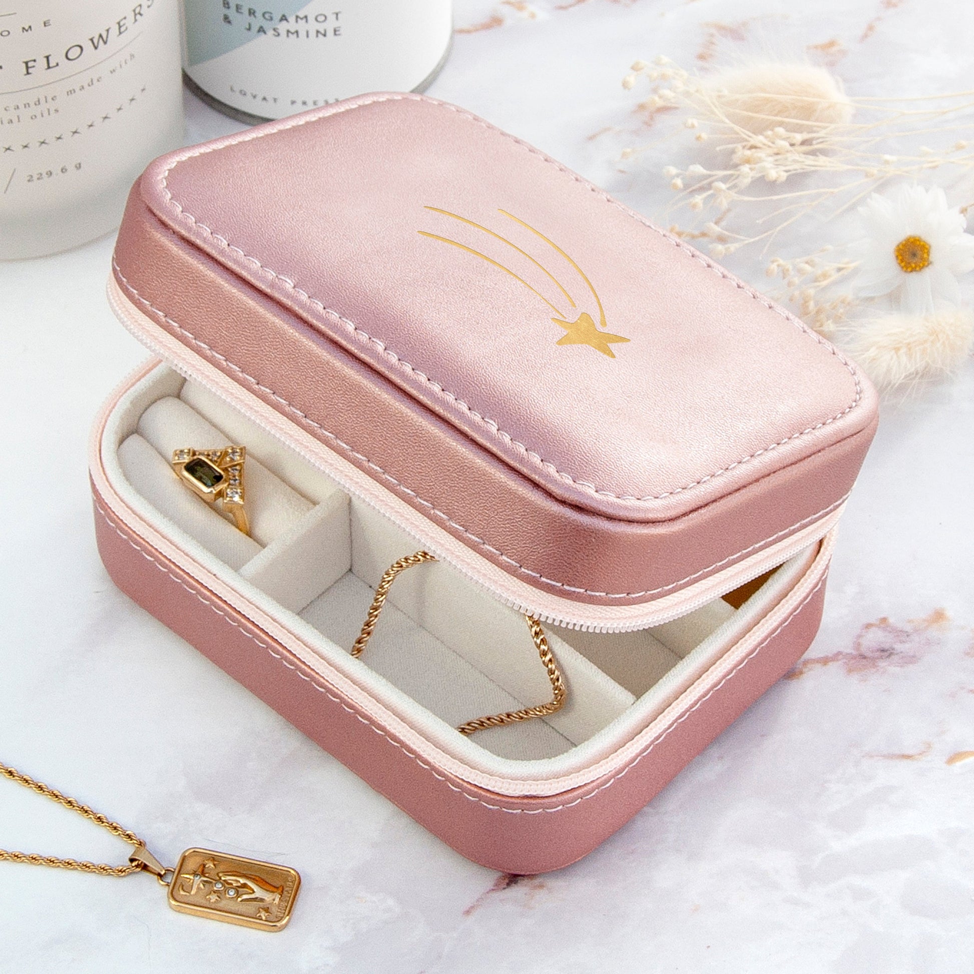 Shooting Star Pink Jewellery Case