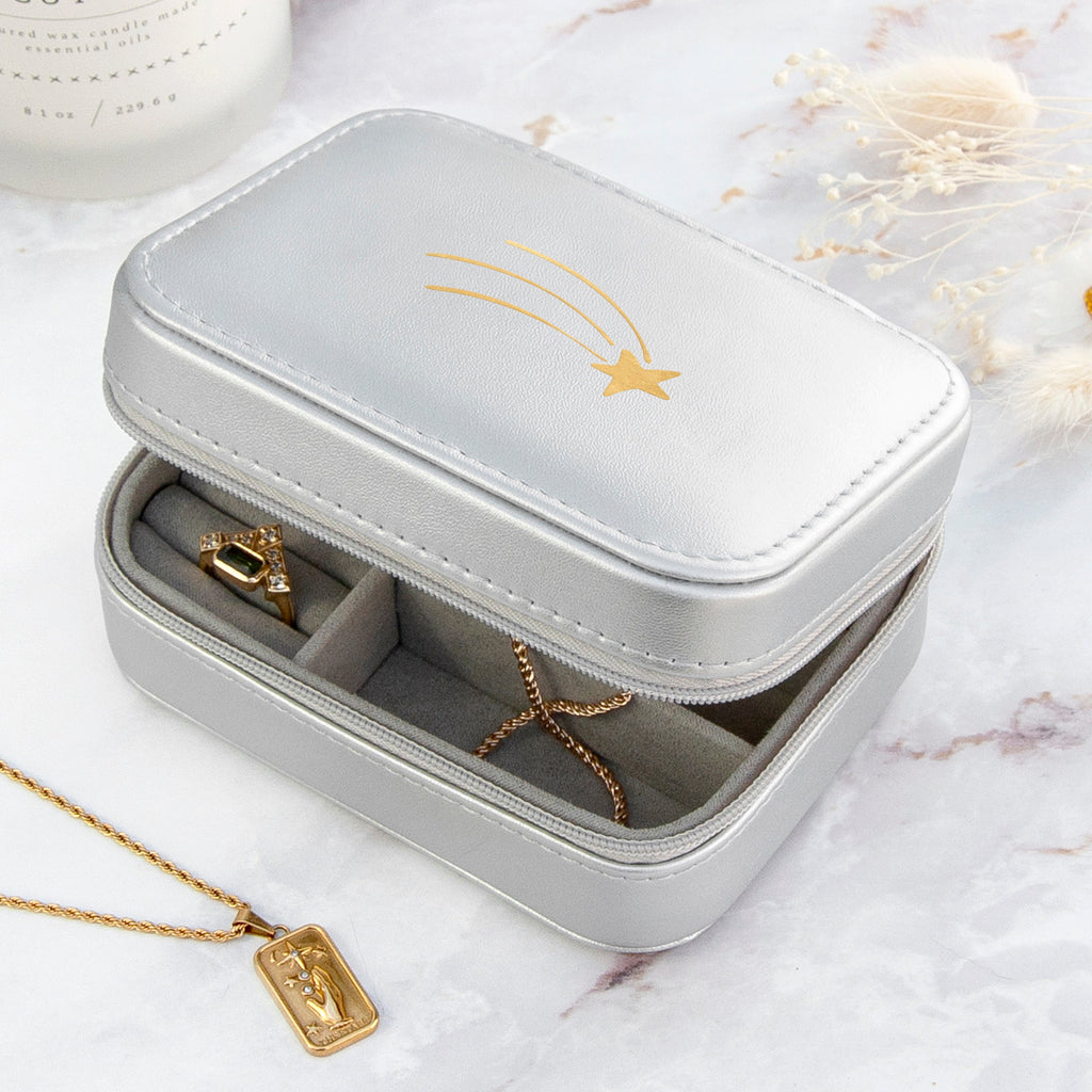Customisable Silver Shooting Star Jewellery Case