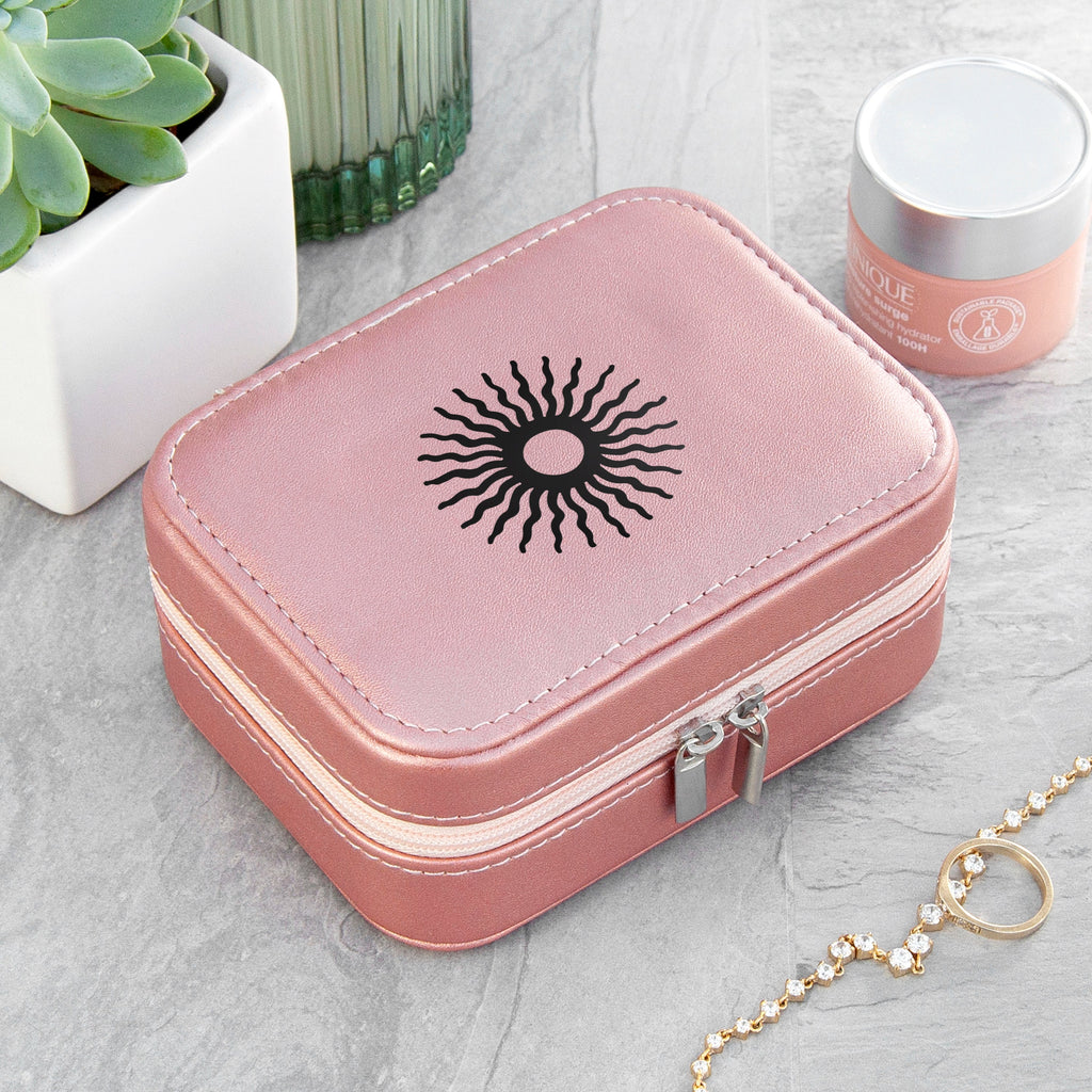 Sparkly Pink Sun Jewellery Case