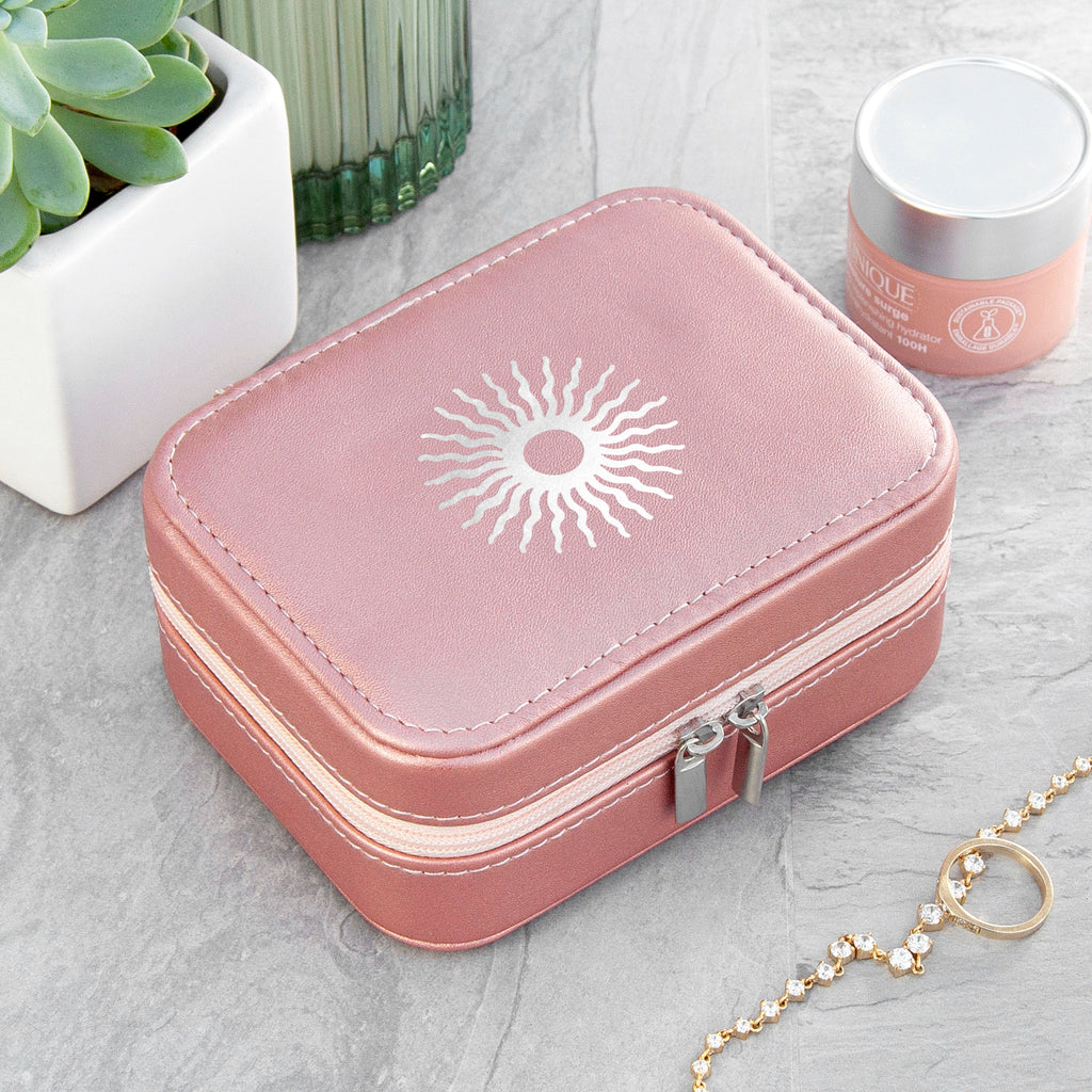 Sparkly Pink Sun Jewellery Case