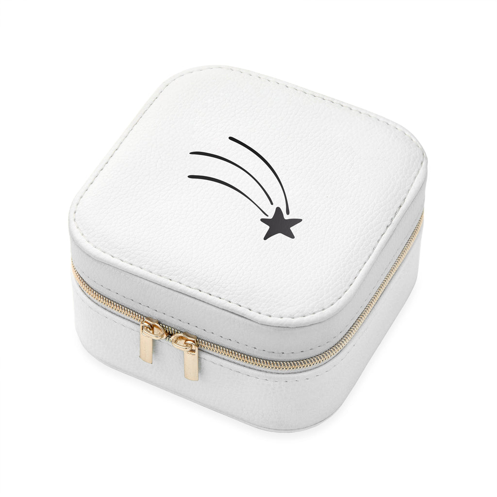 Shooting Star White Square Jewellery Case