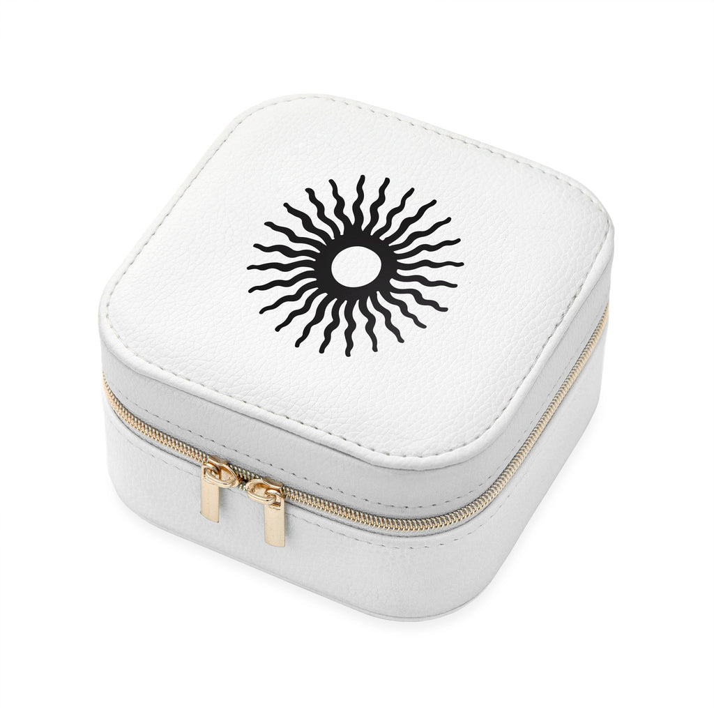 Customisable Sun White Travel Jewellery Case