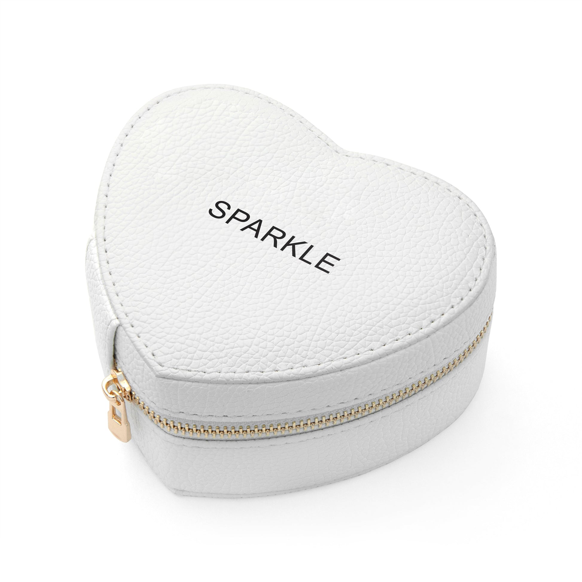 Personalised Bold Message White Heart Jewellery Case