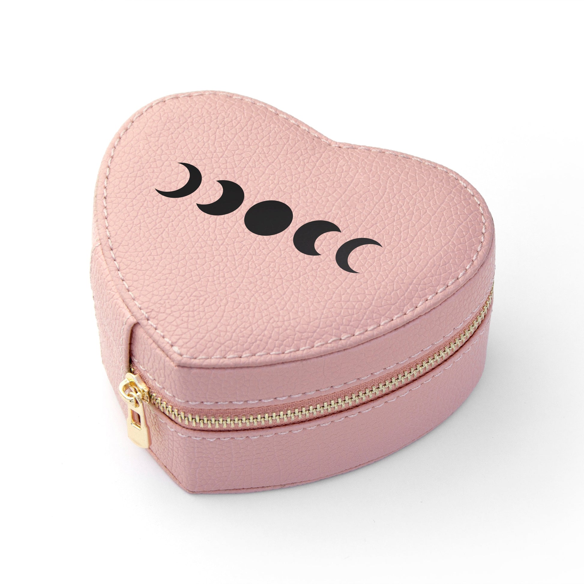 Moon Phase Pink Heart Jewellery Case