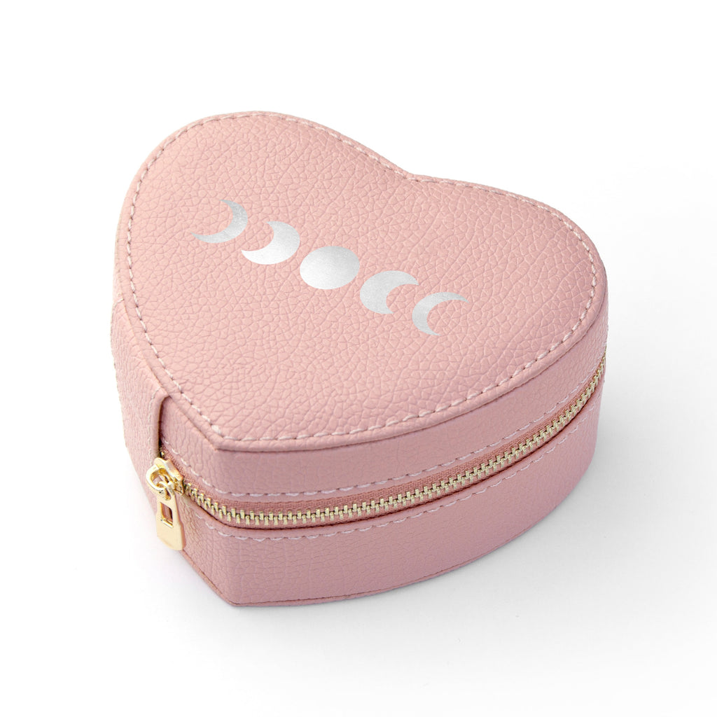 Moon Phase Pink Heart Jewellery Case
