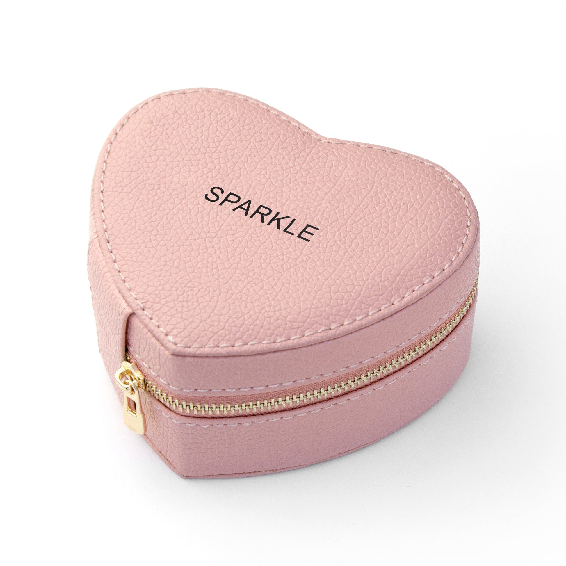 Personalised Bold Message Pink Heart Jewellery Case