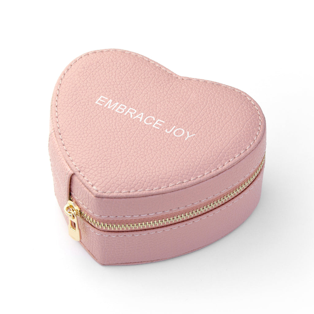 Personalised Bold Message Pink Heart Jewellery Case