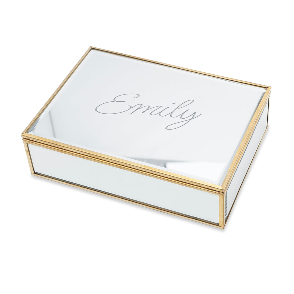 Personalised Mirrored Jewellery Box