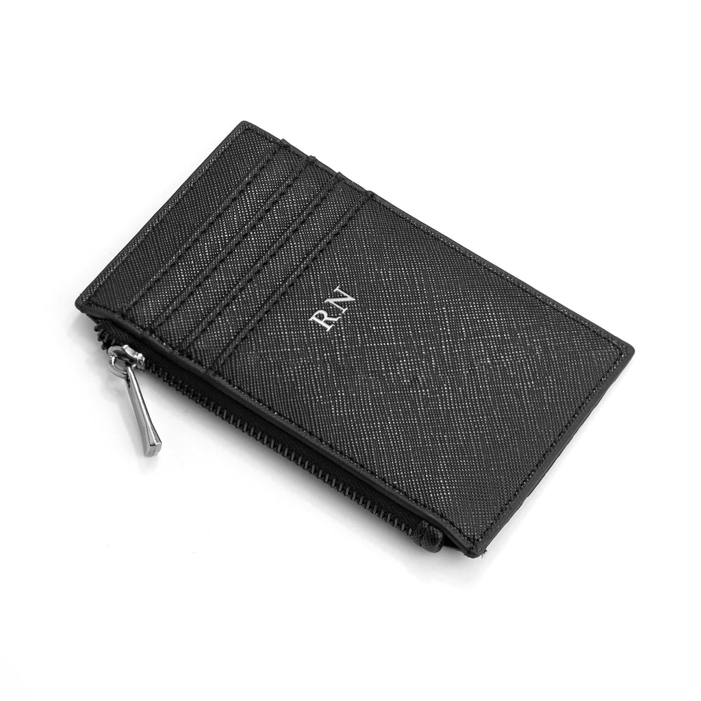 Monogrammed Leather Card Holder for Men
