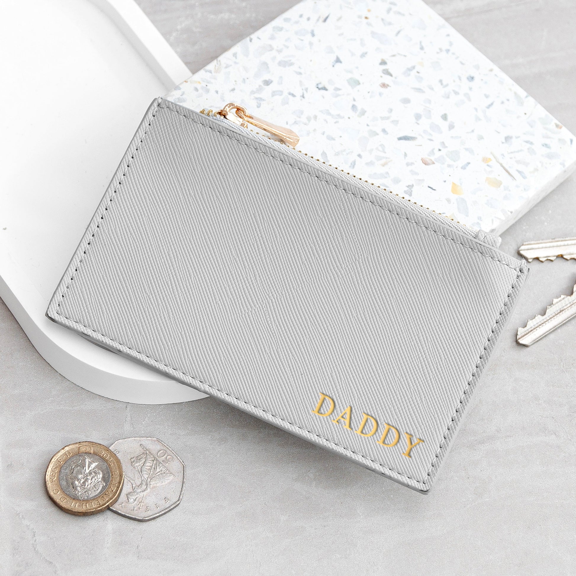 Personalised Men's Card Holder in Vegan Leather