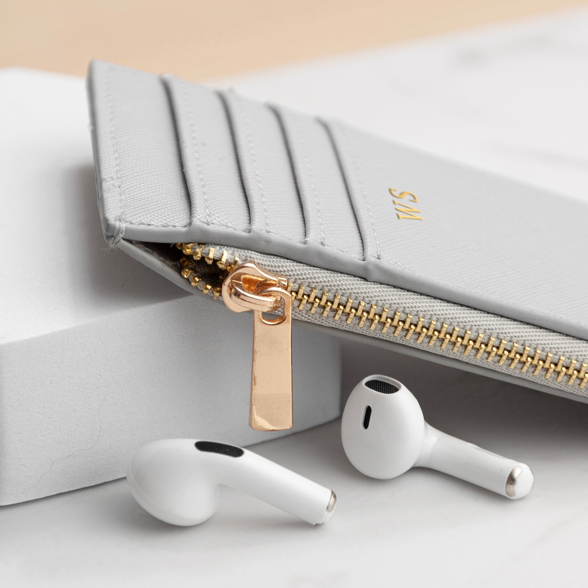 Monogrammed Leather Card Holder for Men