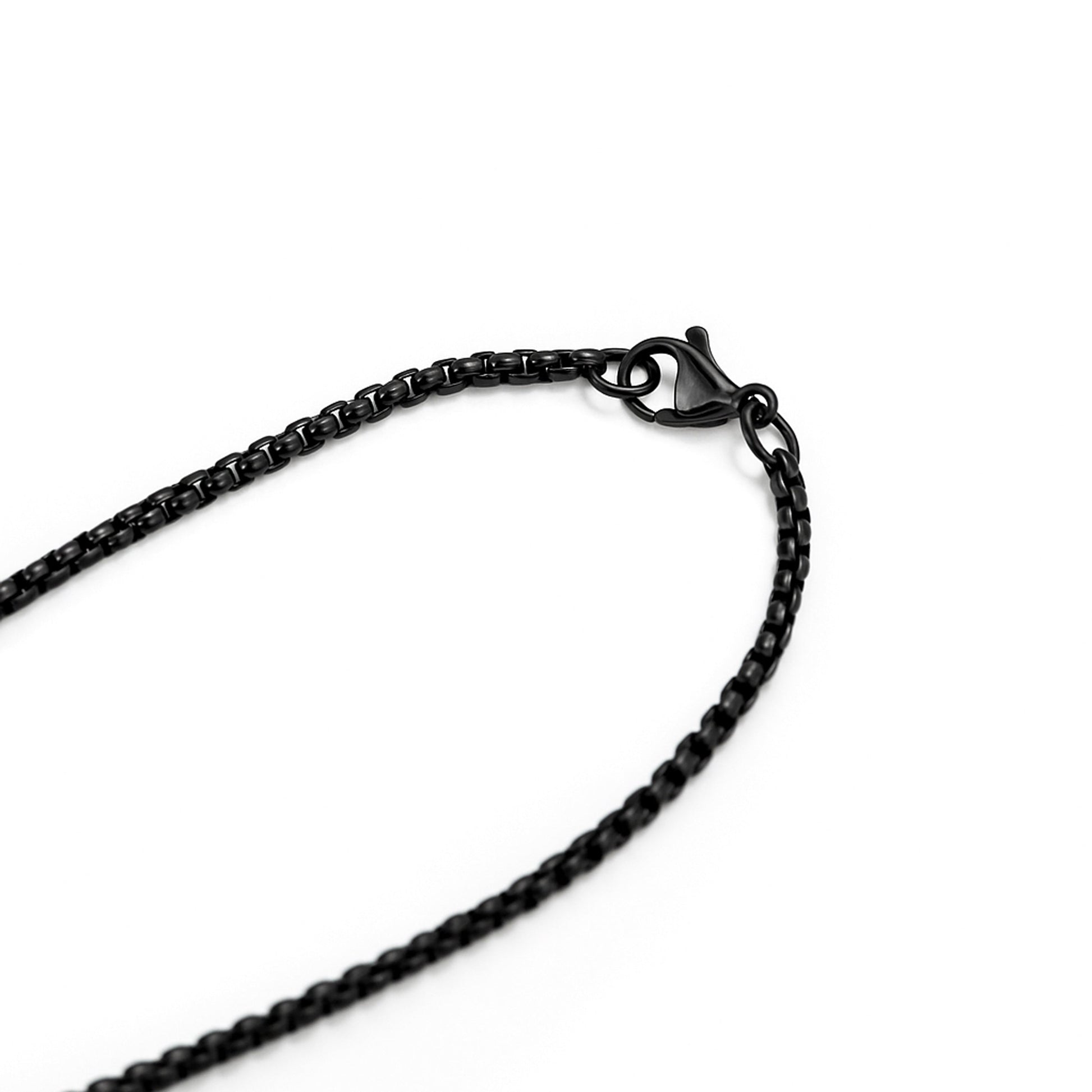 Personalised Men's Contemporary Black Dog Tag Necklace