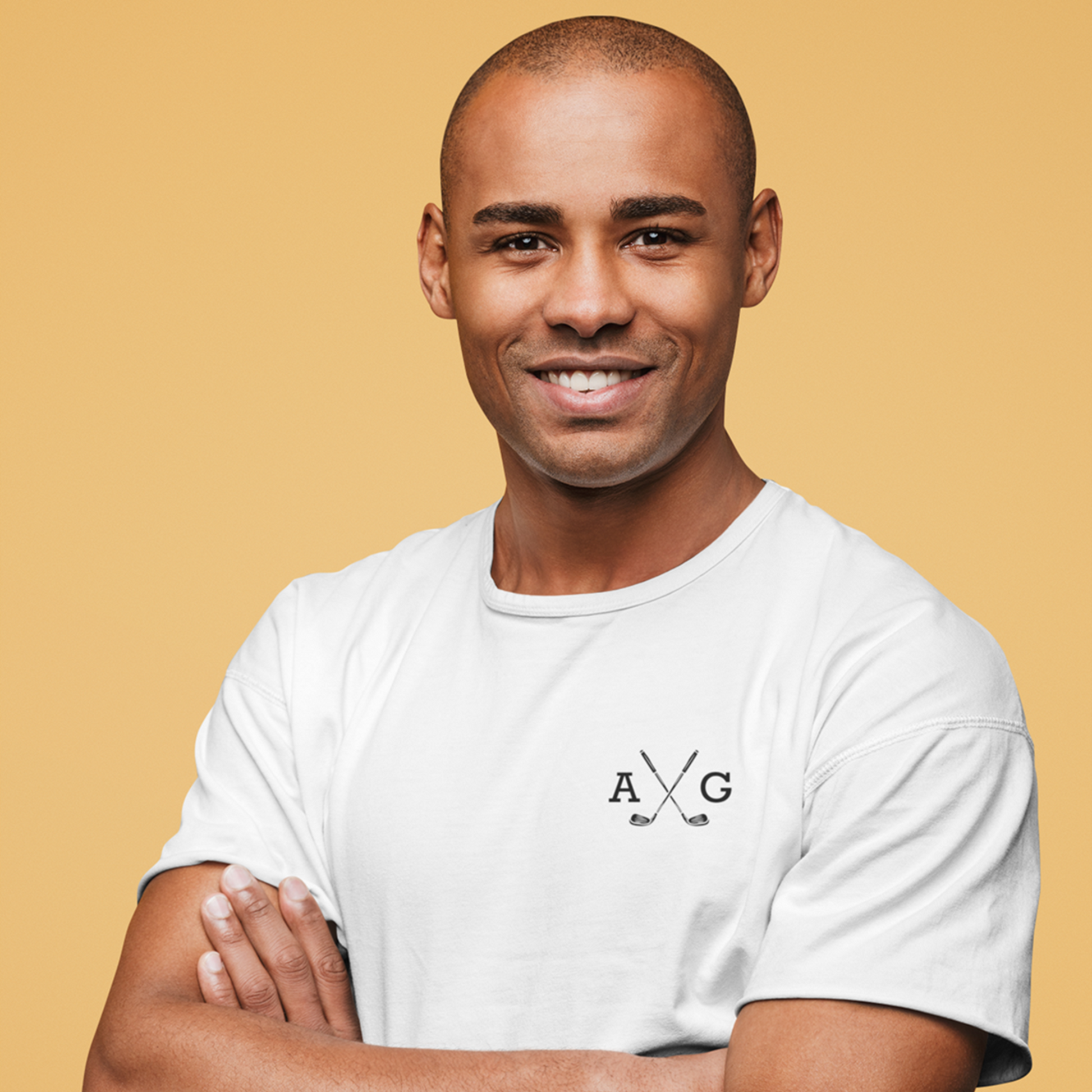 Personalised Unisex Golf T-Shirt with Custom Initials