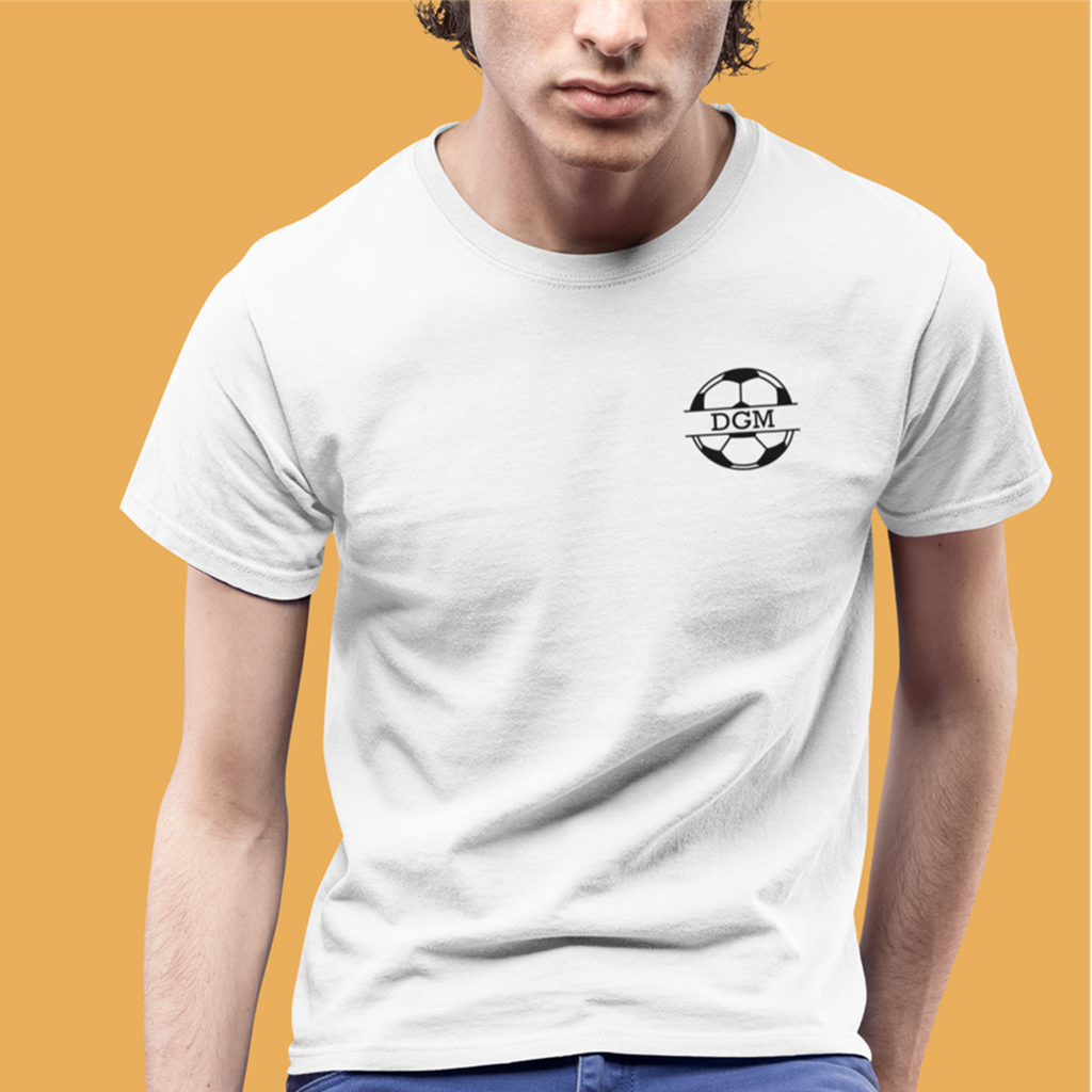 Personalised Unisex Football T-Shirt with Custom Initials