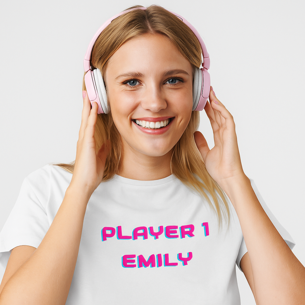 Personalised Women's Player 1 T-Shirt