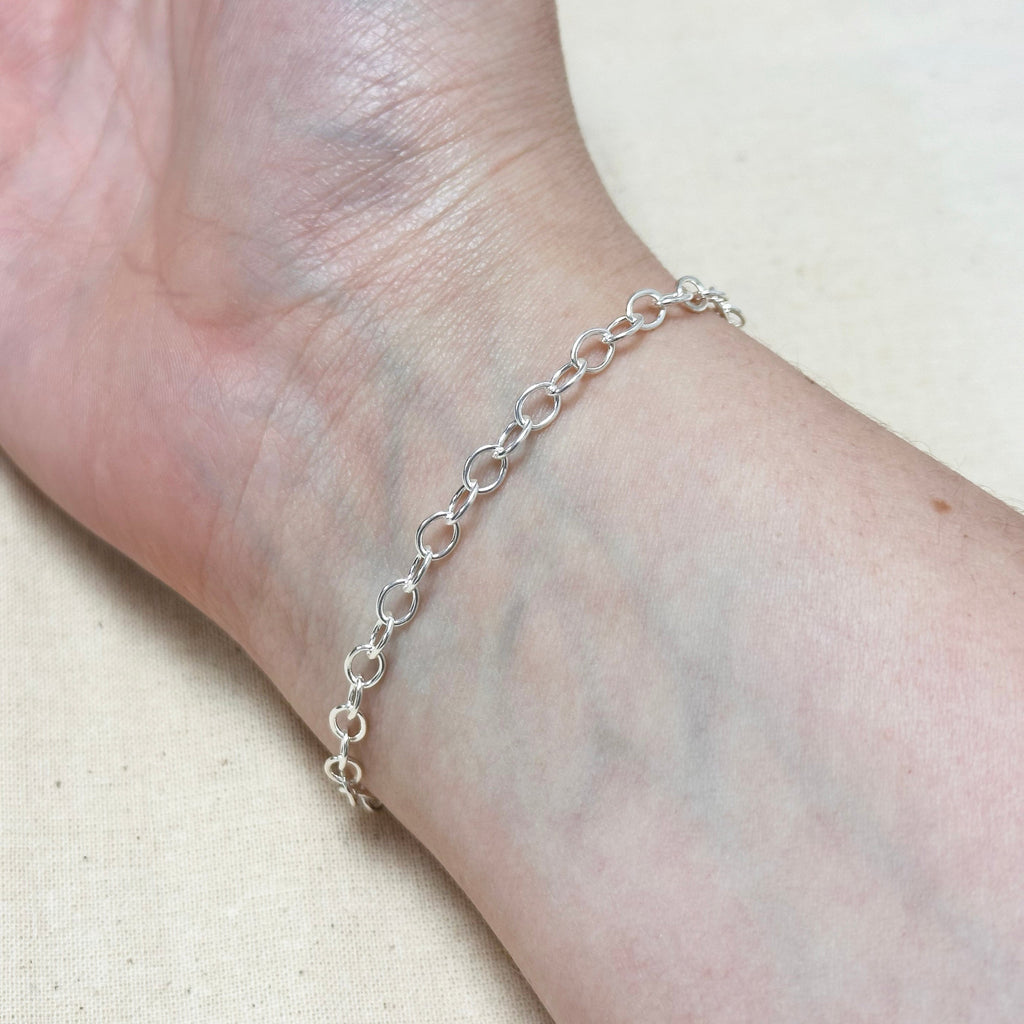 Sterling Silver Heart Charm Bracelet