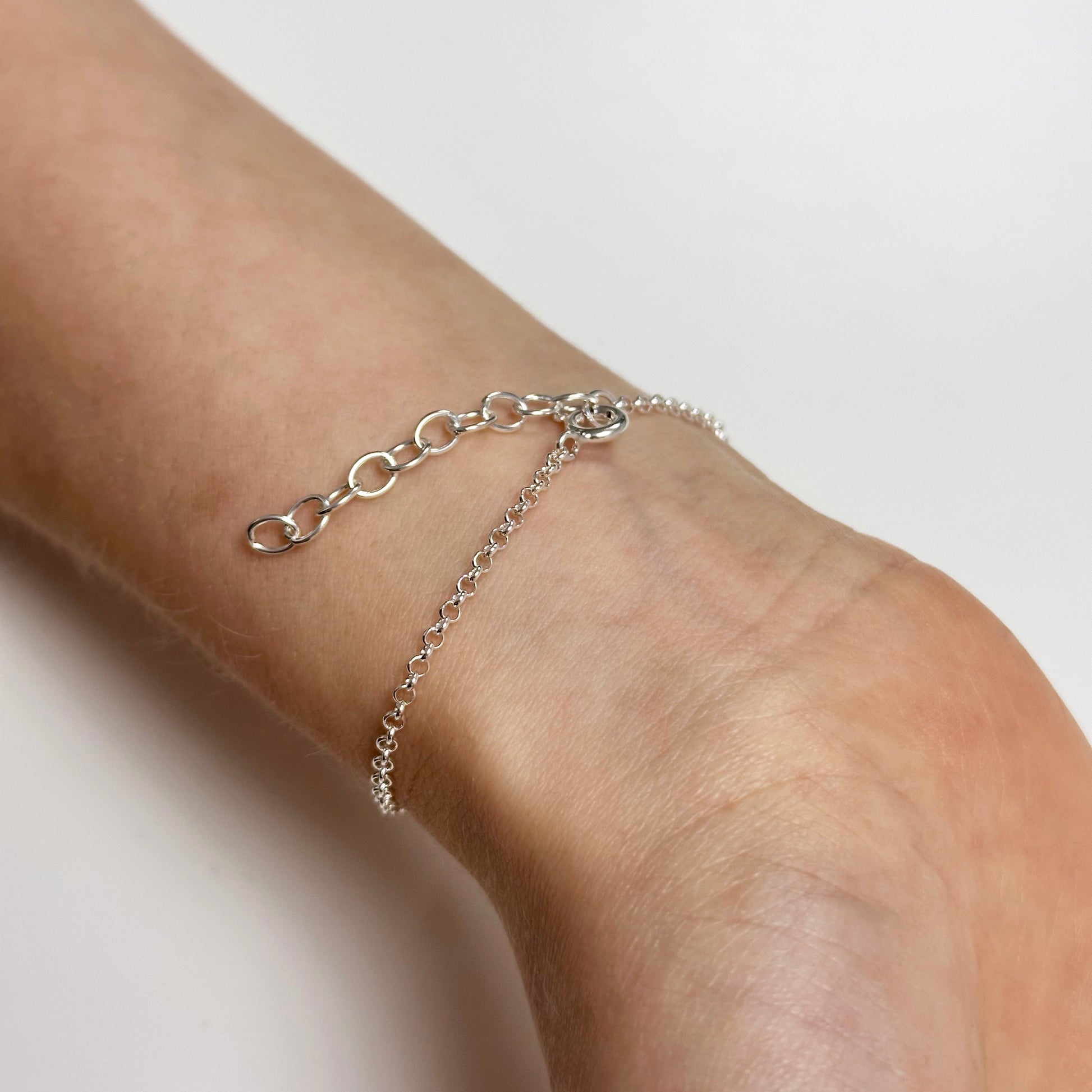 Personalised Kids Sterling Silver Bracelet with Heart Charm