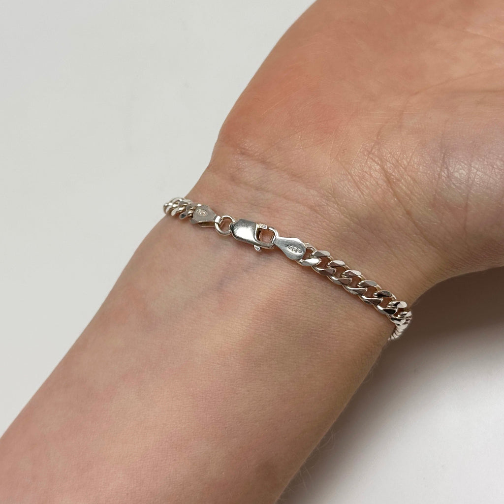 Personalised Child's Sterling Silver Chain Bracelet