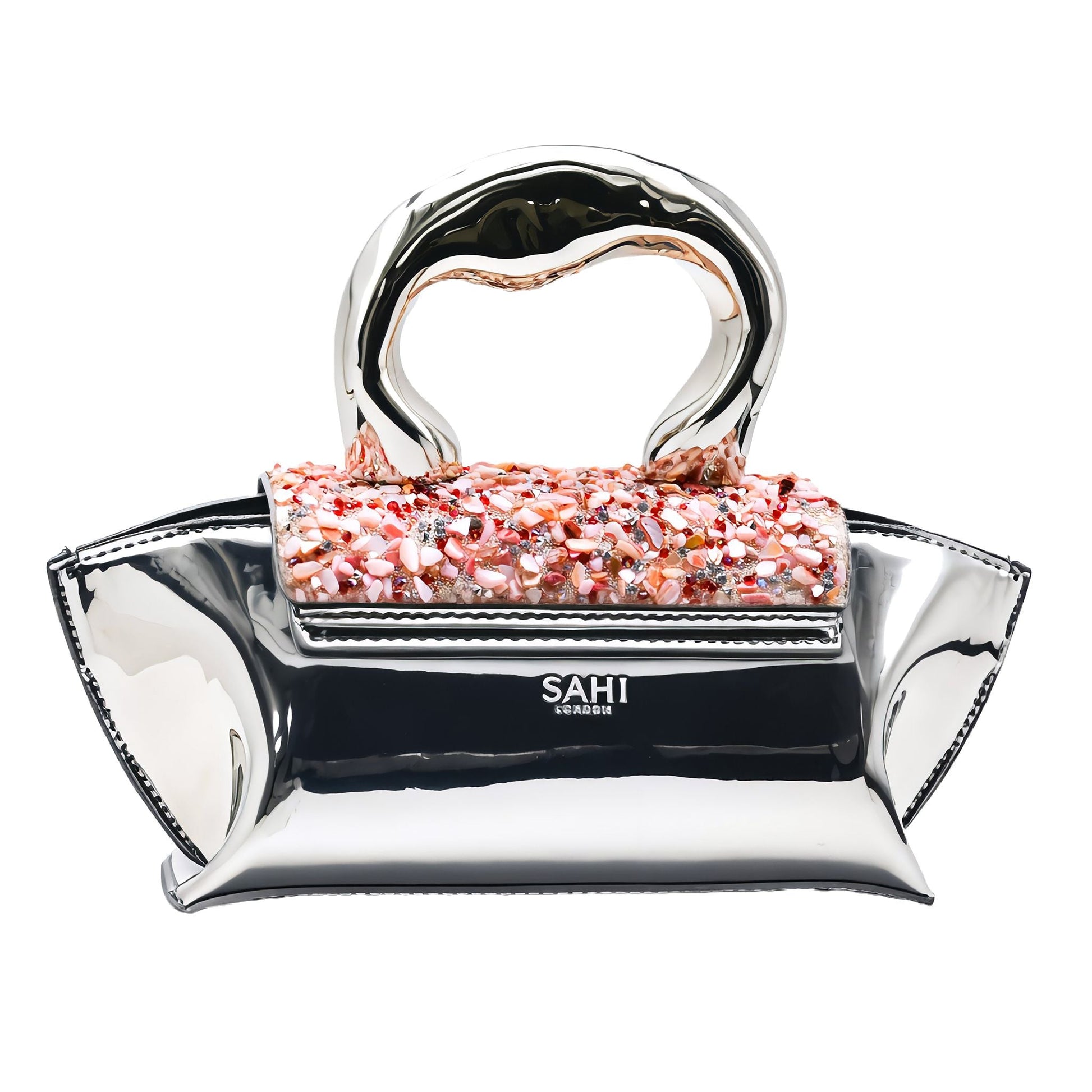 Silver Pink Luxe Mini Crossbody Bag