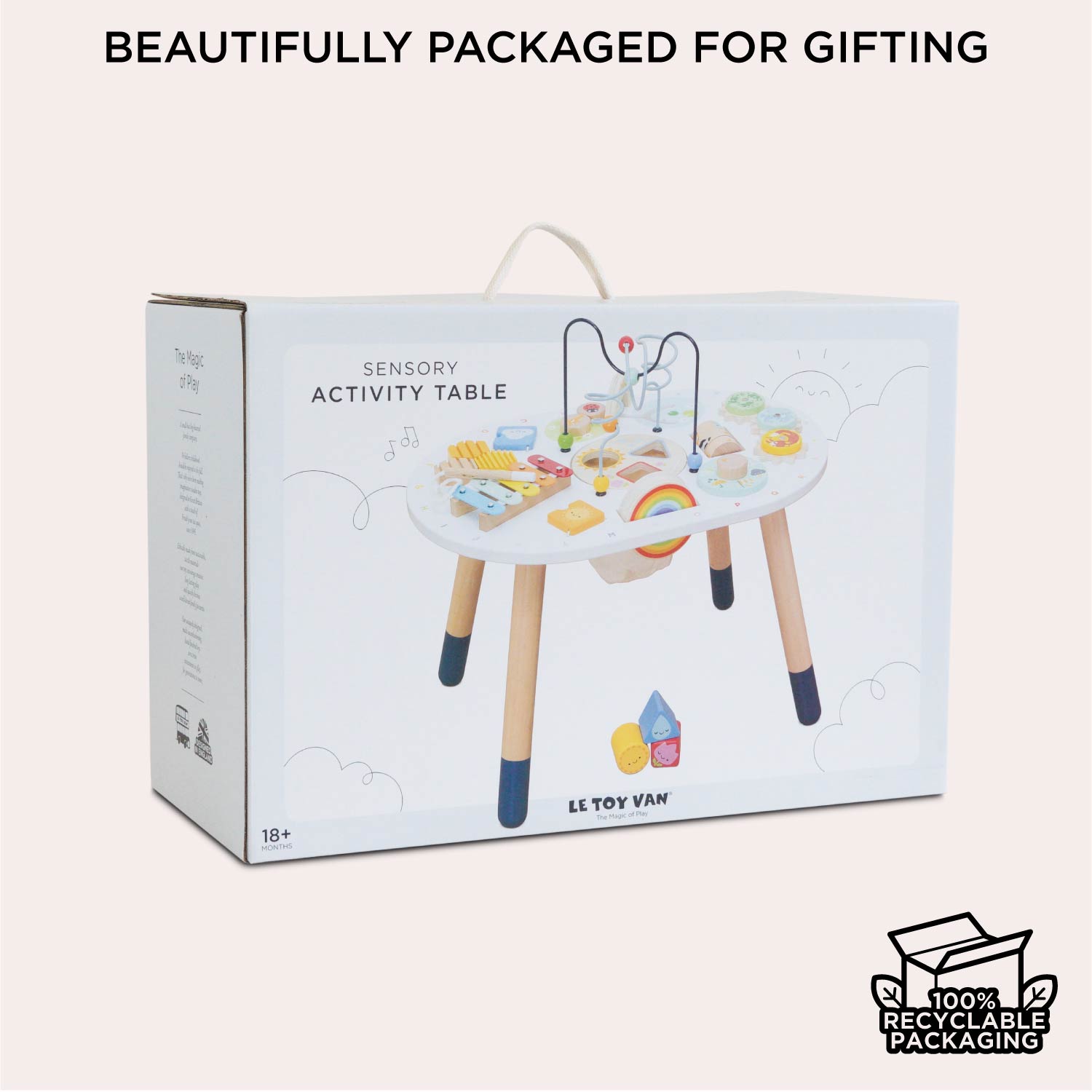 Wooden Sensory Activity Table for Toddlers