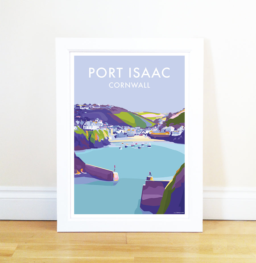 Port Isaac Vintage Travel Poster Print