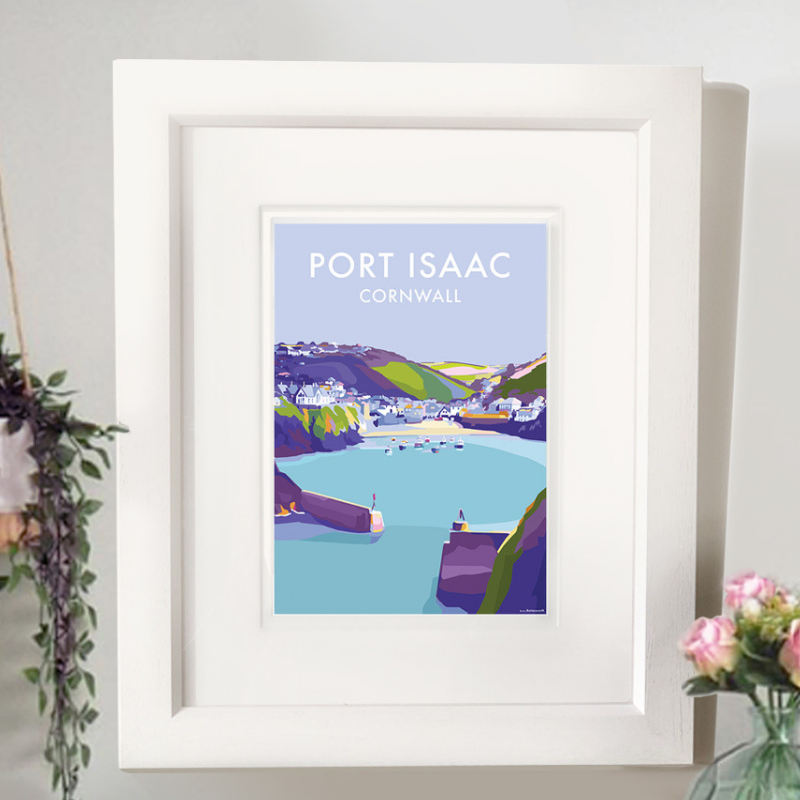 Port Isaac Vintage Travel Poster Print