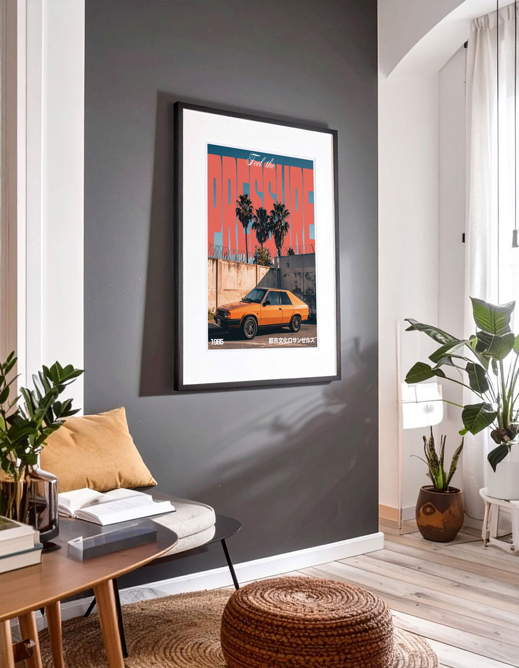 Feel the Pressure Retro Auto Culture Art Print Urban Los Angeles 1985