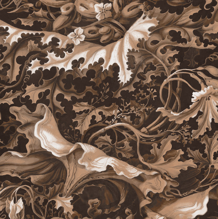 Labyrinth Wallpaper in Oak