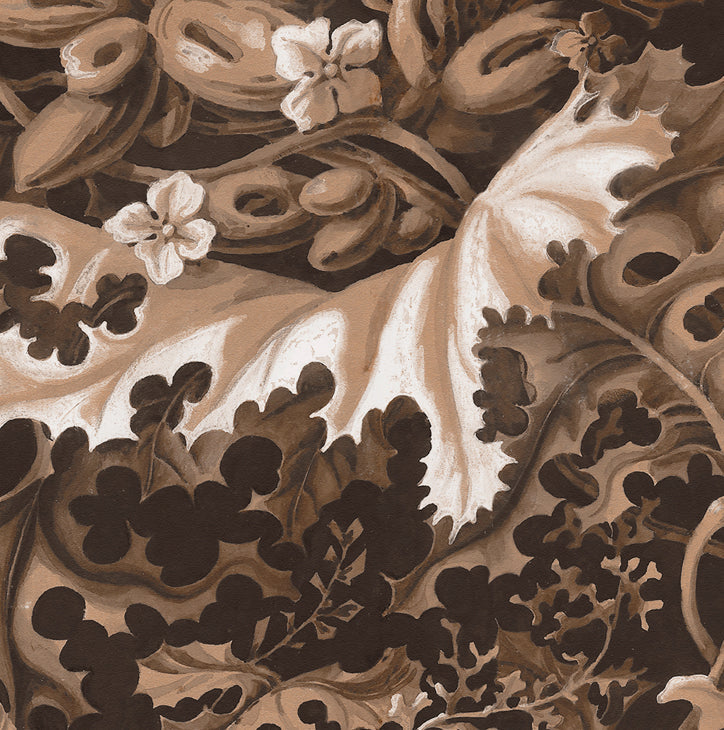 Labyrinth Wallpaper in Oak