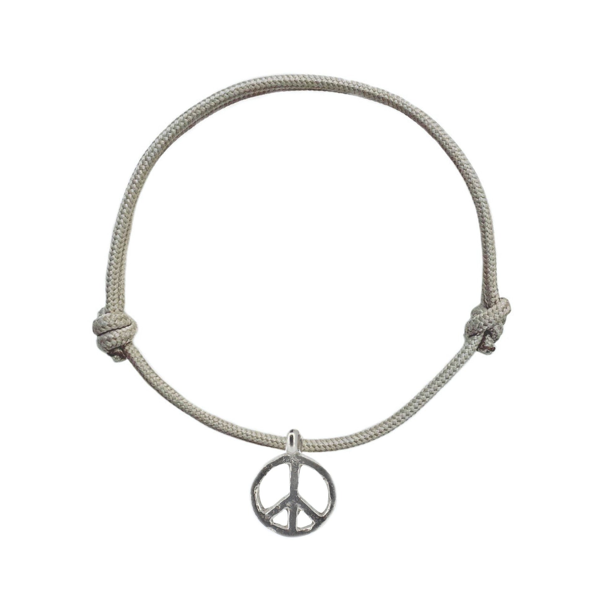 Peace Rope Bracelet in Sterling Silver