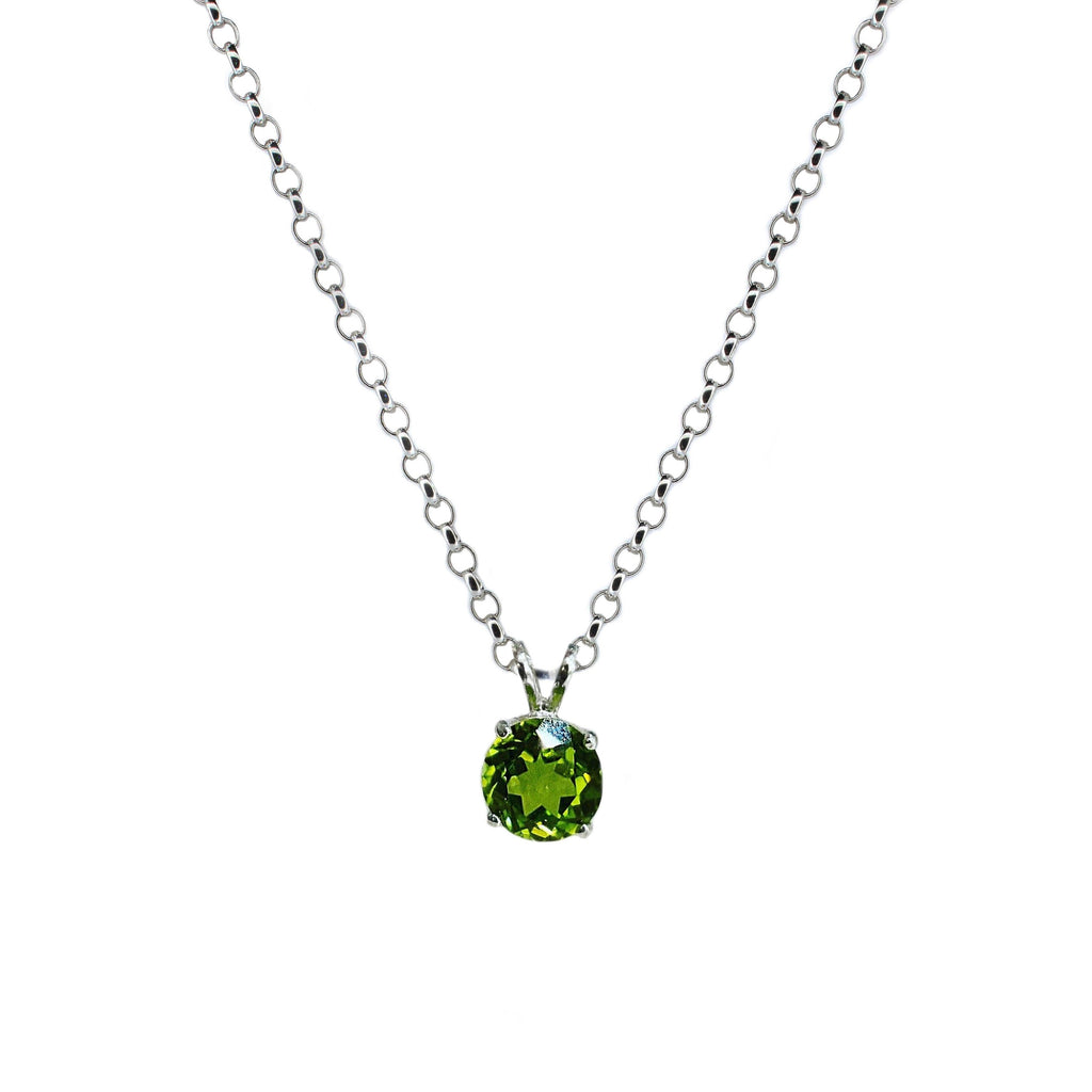 Peridot Treasured Necklace in Sterling Silver
