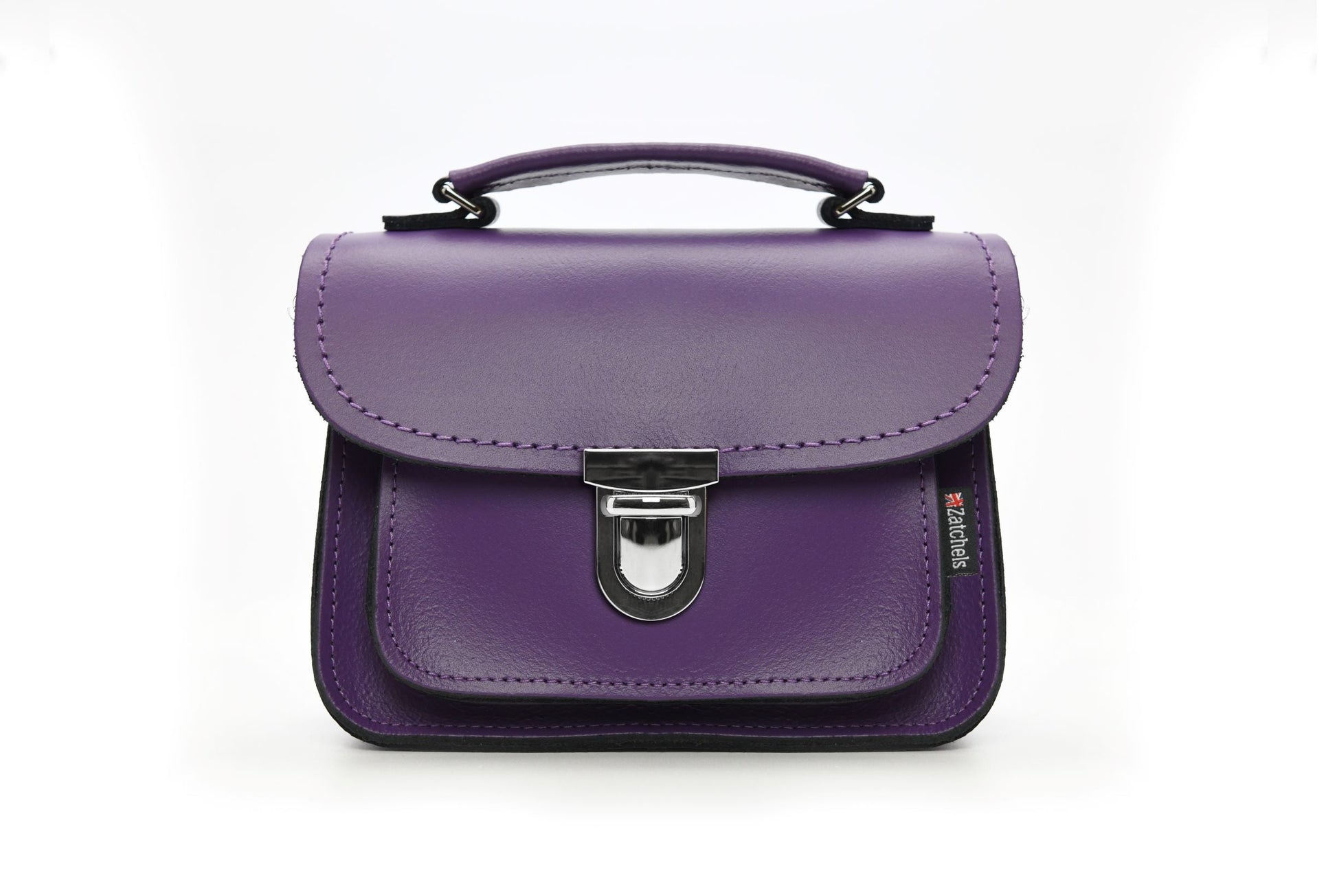 Luna Handmade Leather Bag in Purple
