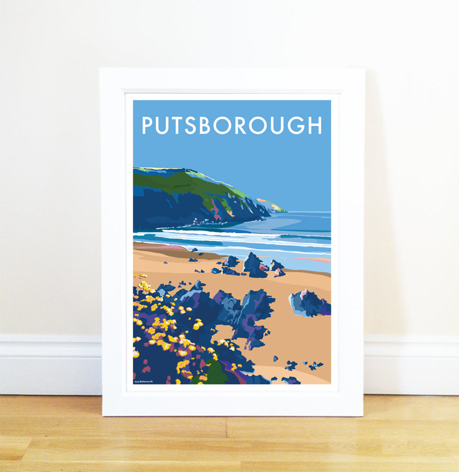 Putsborough Vintage Travel Poster