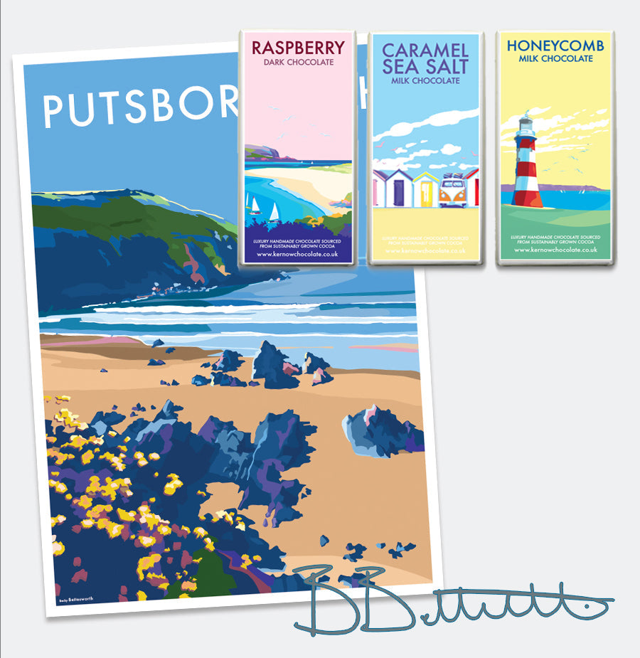 Putsborough Vintage Travel Poster