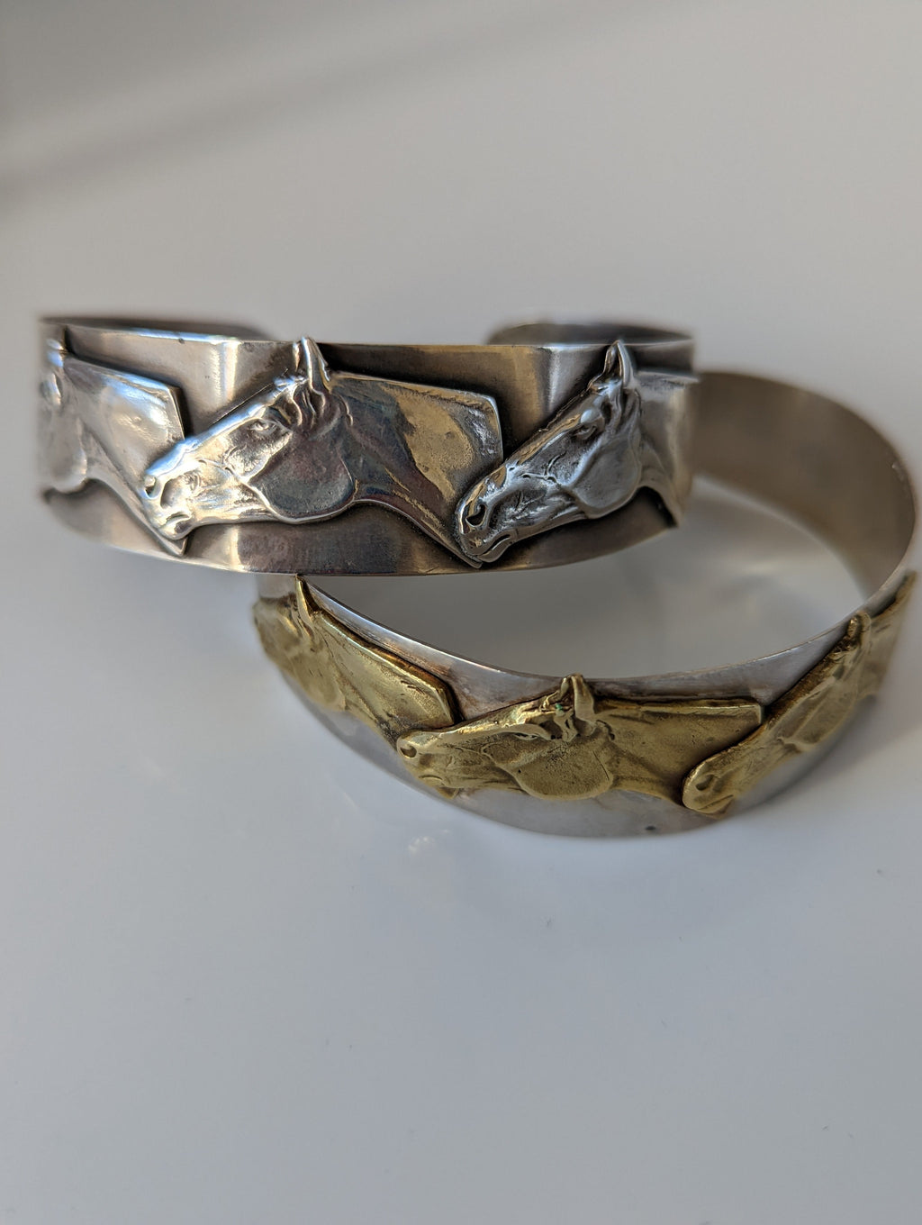Silver Steed Three horses heads bangle