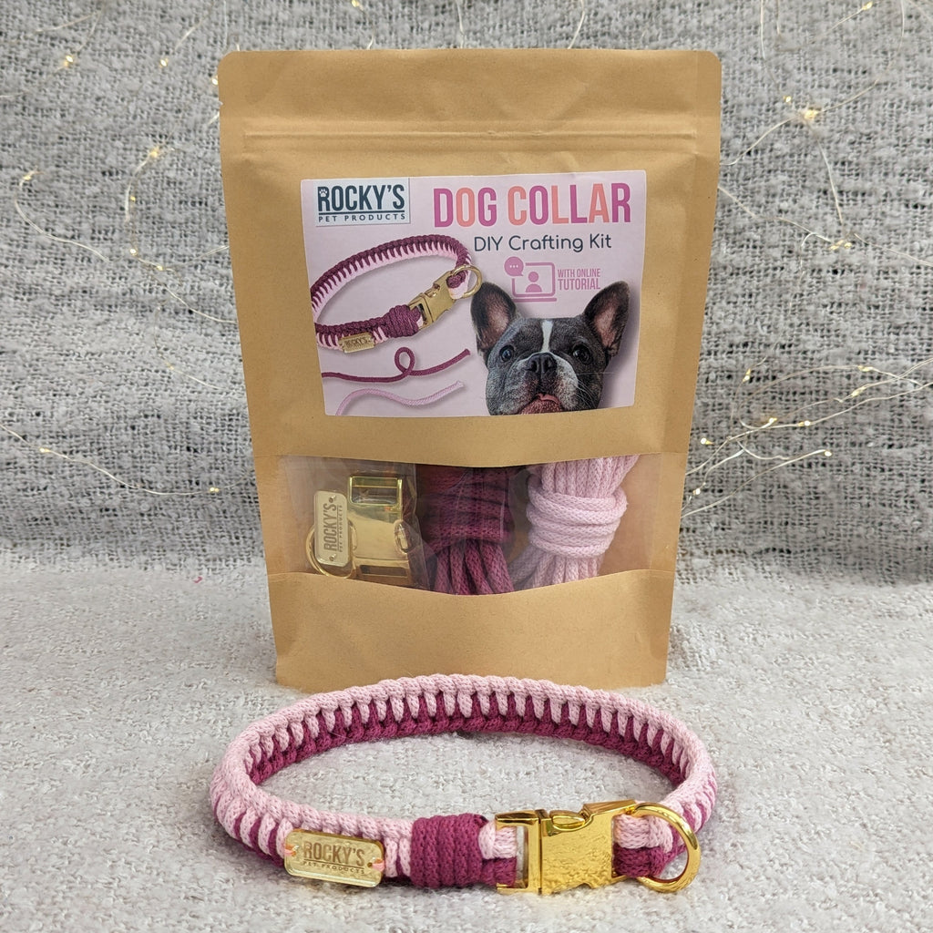 Make Your Own Dog Collar Craft Kit in Pink