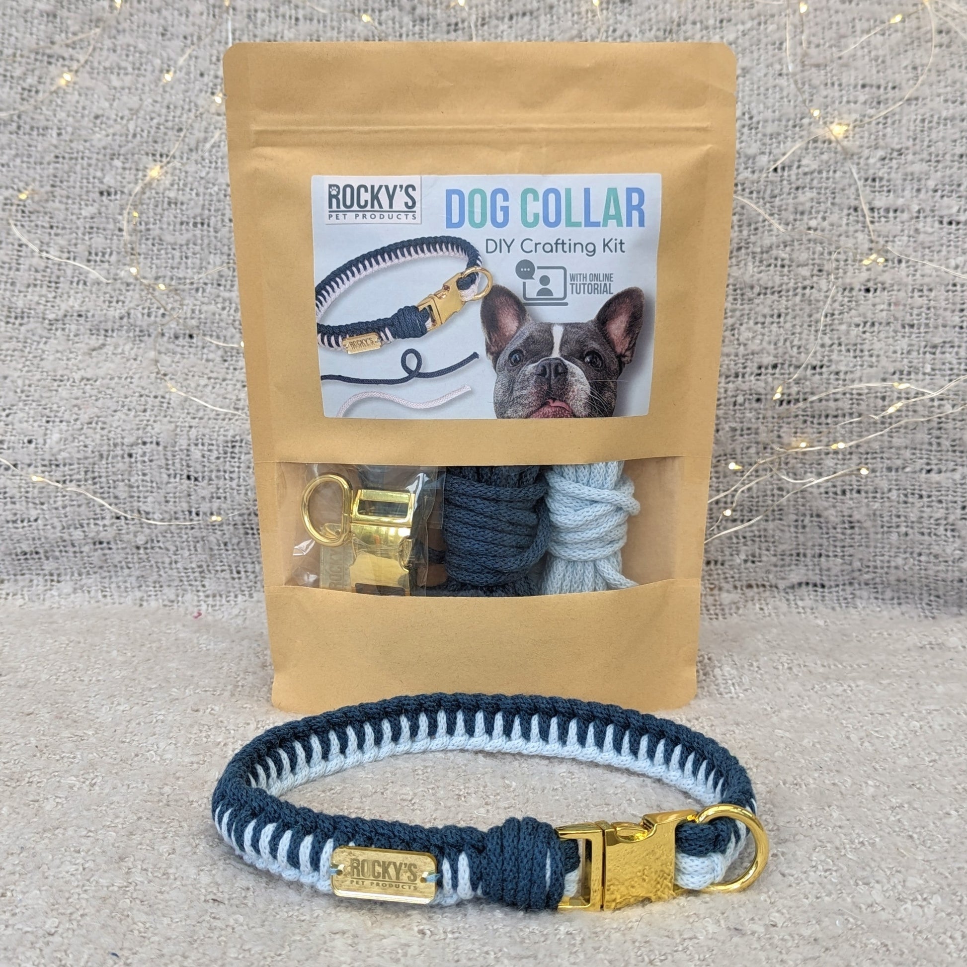 Make Your Own Dog Collar Craft Kit in Blue