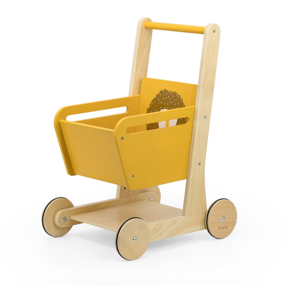 Kids' Wooden Shop Trolley – Eco-Friendly & Educational Toy by Trixie Baby at brixbailey.com