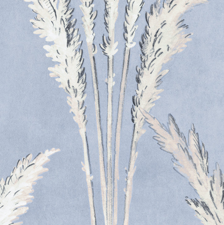Pampas Wallpaper in Powder Blue