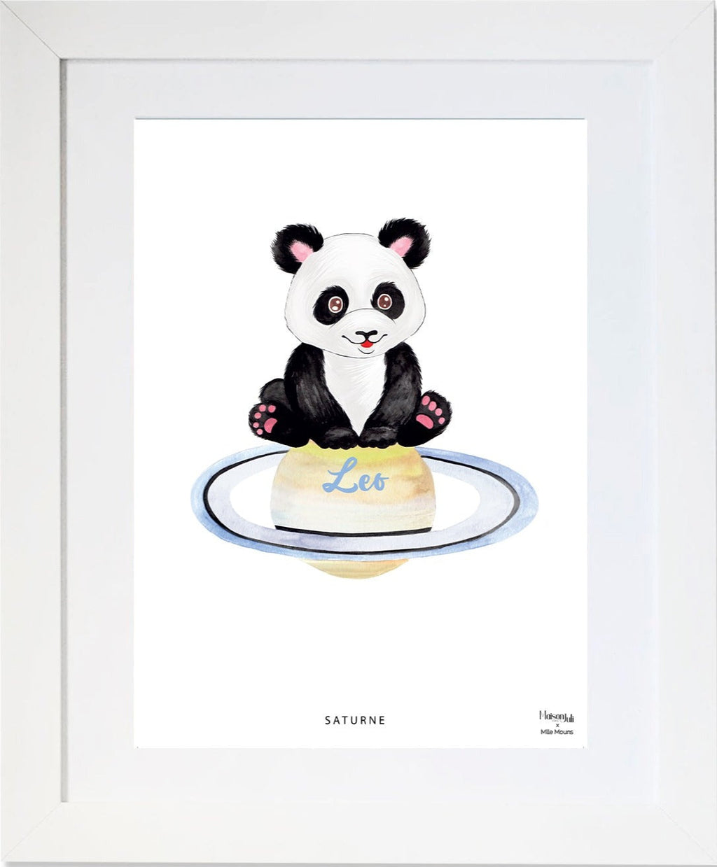 The Panda on Saturne Wall Art Print