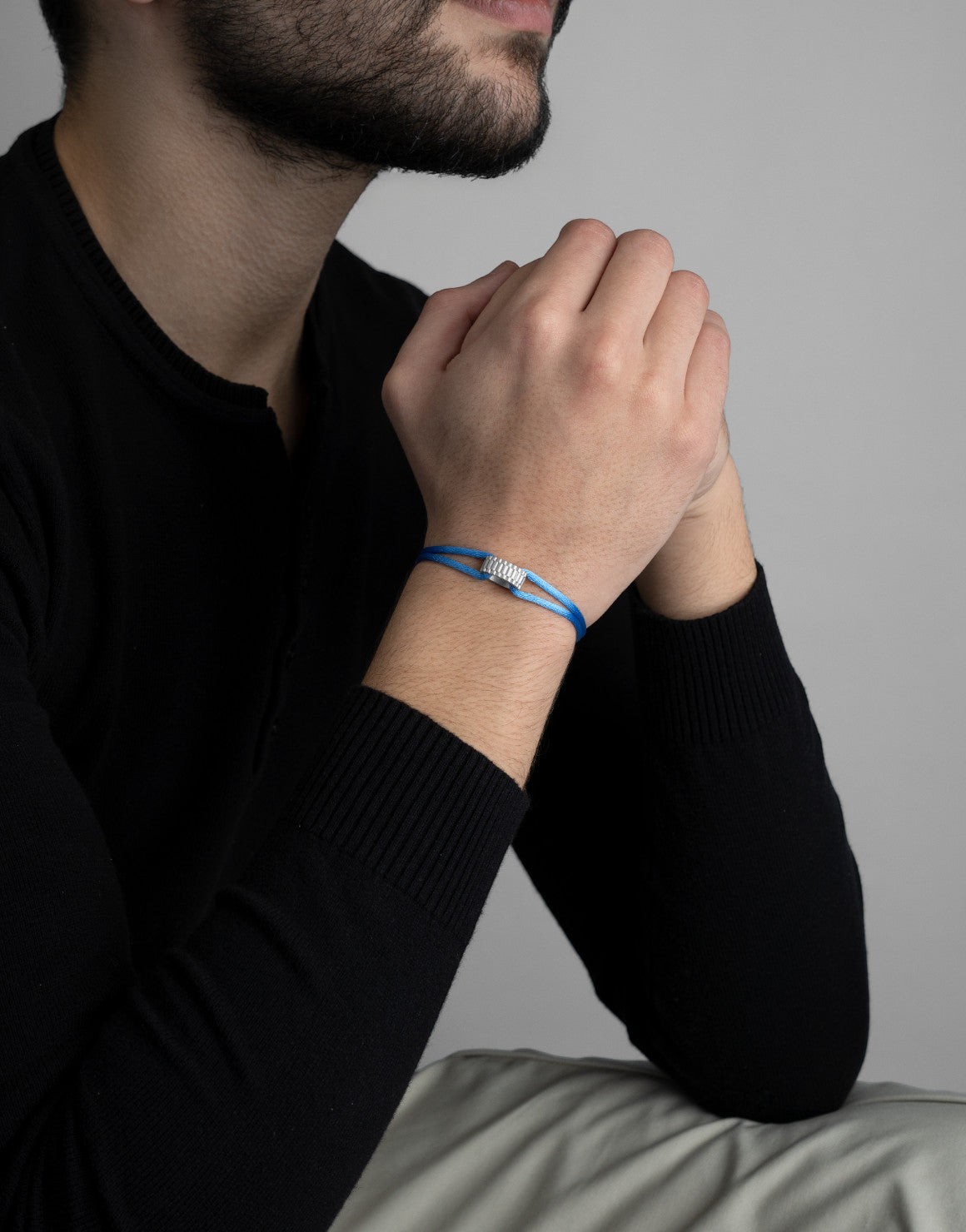 Regent Cord Bracelet in Sterling Silver