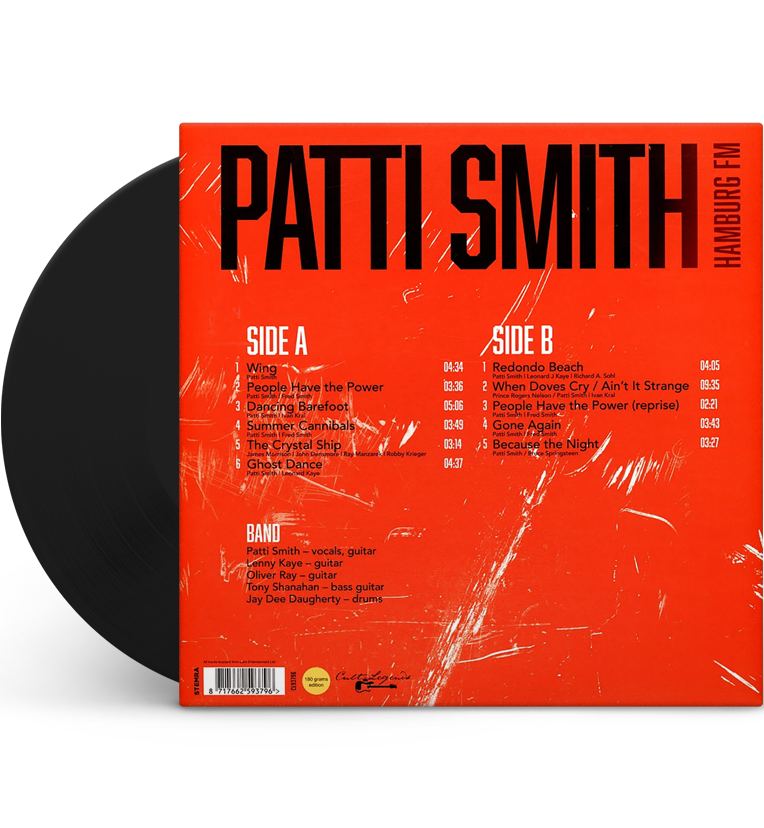 Patti Smith Live in Hamburg 1996 12 inch Album on 180g Vinyl