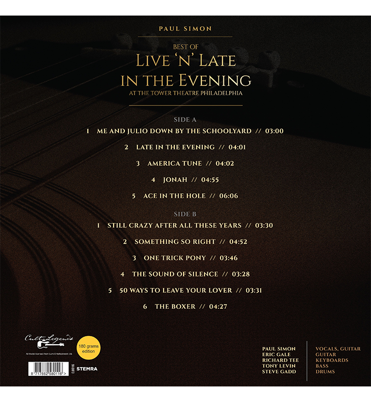 Paul Simon Best of Live in the Evening 1980 12 inch Vinyl Album