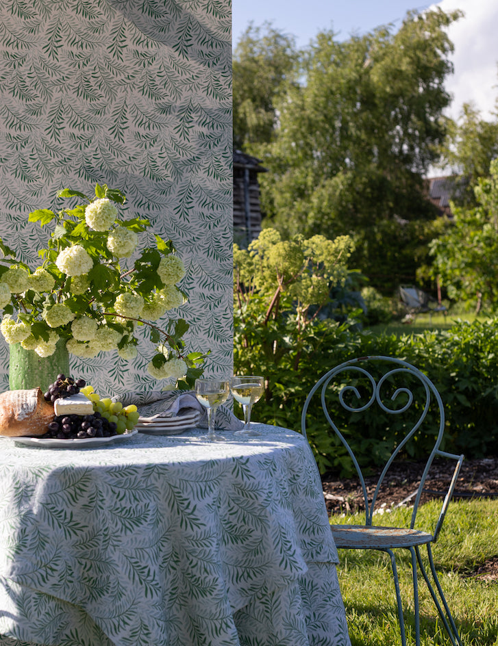 Peace Into The Green Art Nouveau Wallpaper