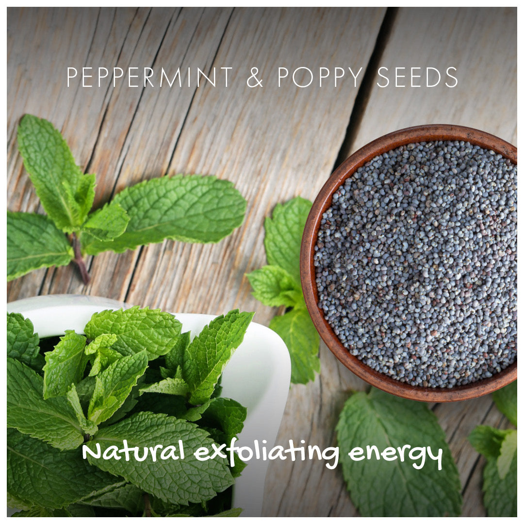 Peppermint and Poppy Seed Natural Soap Bar