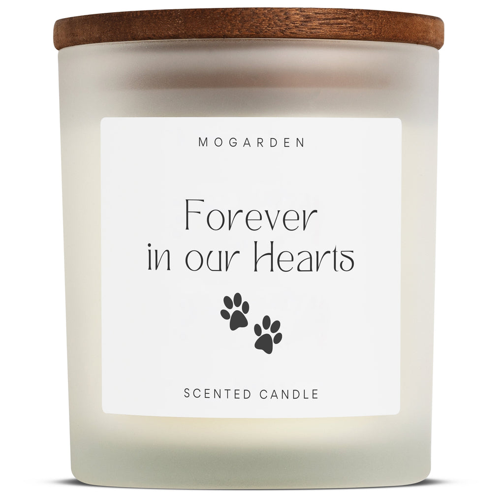 Dog Memorial Candle with Vanilla Amber Scent 220g