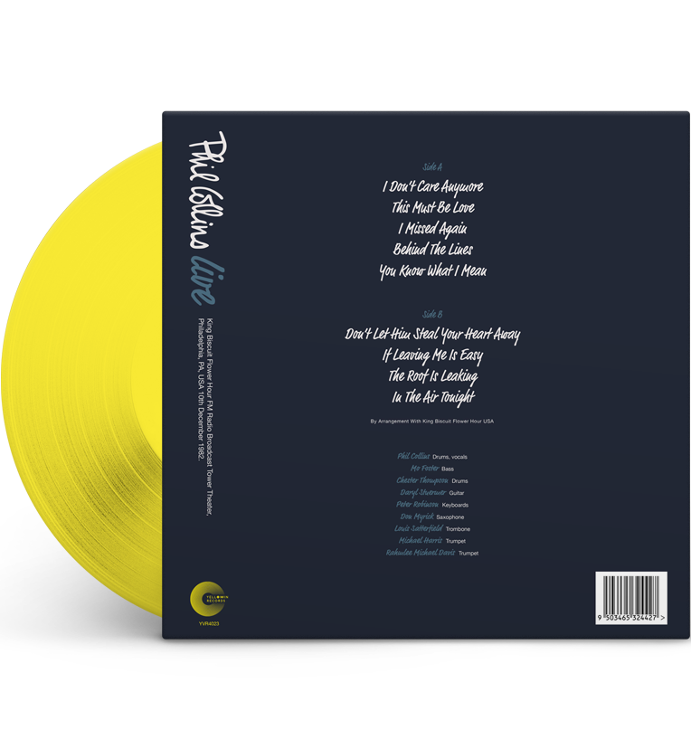 Phil Collins Live Special Edition 12 Inch Yellow Vinyl Album