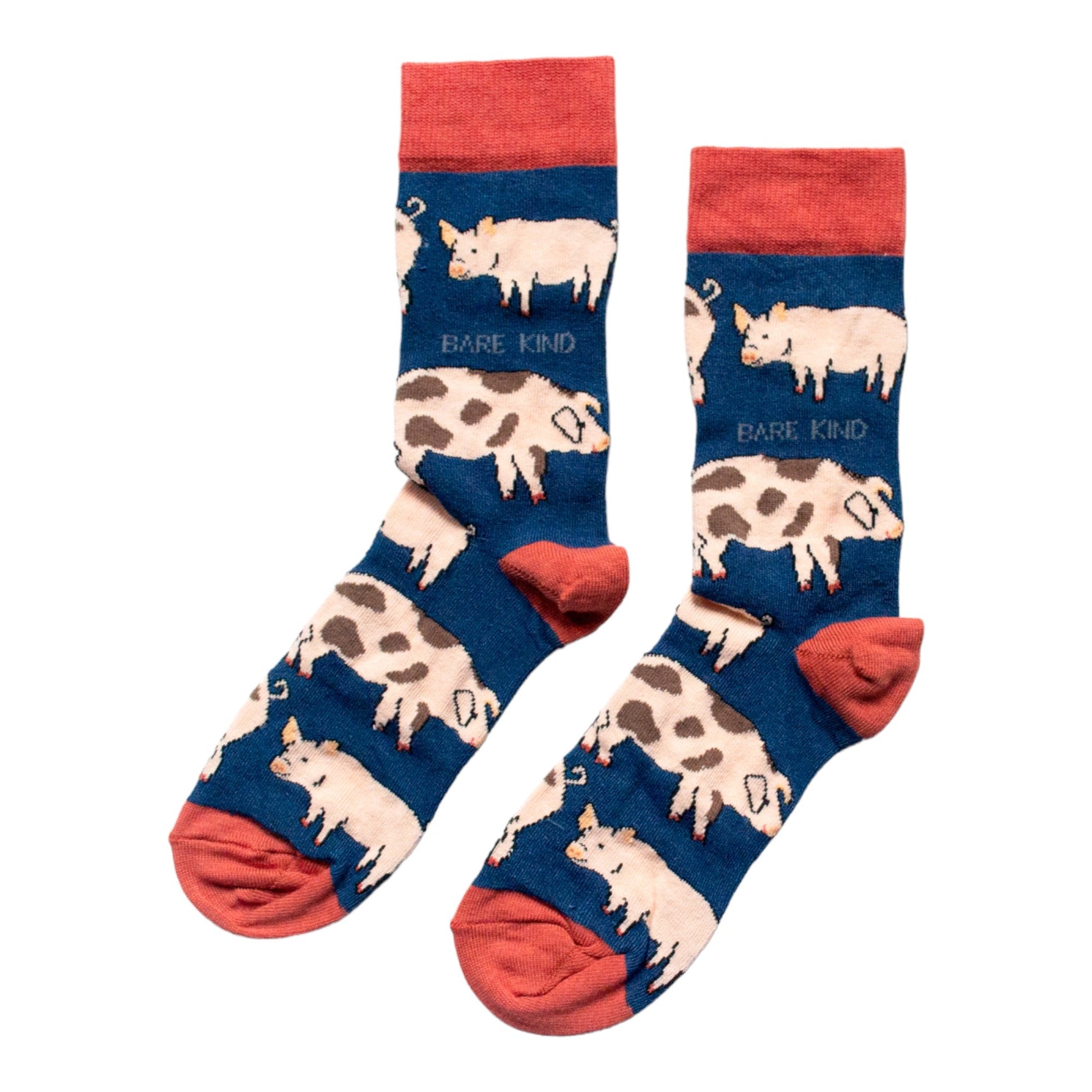 Save the Pigs Bamboo Socks in Navy